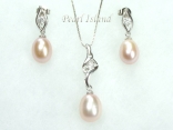 Pearl Pendant and Earring Set