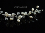 Stylish White Freshwater Pearl Hair Vine