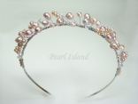 Lilac / Lavender Freshwater Pearl Tiara Style 2