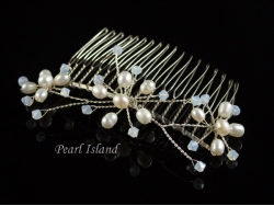 Stylish Freshwater Pearl Wedding Hair Comb (single)