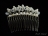 Elegance Flower Freshwater Pearl Wedding Hair Comb 