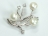 Freshwater Pearl & Diamante Elegance Brooch (White)