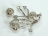 Freshwater Pearl & Diamante Elegance Brooch (White)