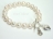 Personalised White Circlet Pearl Bracelet with T-bar Clasp