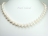 Personalised White Circlet Pearl Necklace with T-bar Clasp