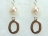 Personalised White Circlet Pearl Earrings with one pearl