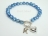 Personalised Royal Blue Baroque Pearl Bracelet with T-bar Clasp