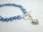 Personalised Royal Blue Baroque Pearl Bracelet with T-bar Clasp