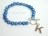 Personalised Royal Blue Baroque Pearl Bracelet with T-bar Clasp