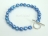 Personalised Royal Blue Baroque Pearl Bracelet with T-bar Clasp