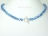 Personalised Royal Blue Baroque Pearl Necklace with T-bar Clasp