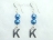 Personalised Royal Blue Baroque Pearl Earrings