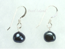 Black Baroque Pearl Earrings