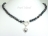 Personalised Black Baroque Pearl Necklace with T-bar Clasp