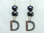 Personalised Black Baroque Pearl Earrings