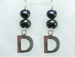 Personalised Black Baroque Pearl Earrings