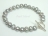 Personalised Silver Grey Baroque Pearl Bracelet with T-bar Clasp