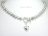 Personalised Silver Grey Baroque Pearl Necklace with T-bar Clasp