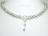 Personalised Silver Grey Baroque Pearl Necklace with T-bar Clasp