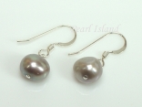 Grey Baroque Pearl Earrings