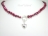 Personalised Red Baroque Pearl Necklace with T-bar Clasp
