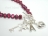 Personalised Red Baroque Pearl Necklace with T-bar Clasp