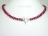 Personalised Red Baroque Pearl Necklace with T-bar Clasp