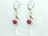 Personalised Red Baroque Pearl Earrings with Lever Back Style 1