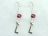 Personalised Red Baroque Pearl Earrings with Lever Back Style 2