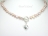 Personalised Lavender Baroque Pearl Necklace with T-bar Clasp