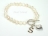 Personalised White Baroque Pearl Bracelet with T-bar Clasp