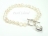 Personalised White Baroque Pearl Bracelet with T-bar Clasp