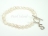 Personalised White Baroque Pearl Bracelet with T-bar Clasp