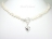 Personalised White Baroque Pearl Necklace with T-bar Clasp