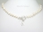 Personalised White Baroque Pearl Necklace with T-bar Clasp