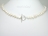 Personalised White Baroque Pearl Necklace with T-bar Clasp