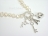 Personalised White Baroque Pearl Necklace with T-bar Clasp