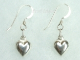 Sterling Silver Puffed Heart Earrings