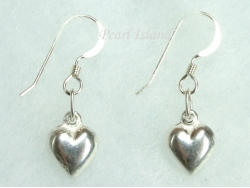 Sterling Silver Puffed Heart Earrings