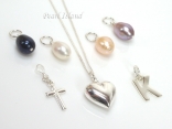 Sterling Silver &  Freshwater Pearl Necklace with 7 Pendants