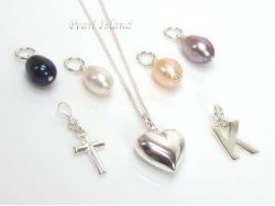 Sterling Silver &  Freshwater Pearl Necklace with 7 Pendants