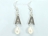 Sterling Silver Initial Freshwater Pearl Earrings