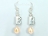 Sterling Silver Initial Freshwater Pearl Earrings
