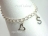 Sterling Silver Initial Freshwater Pearl Charm Bracelet