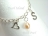 Sterling Silver Initial Freshwater Pearl Charm Bracelet