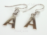 Sterling Silver Initial A Earrings