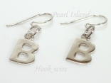 Sterling Silver Initial B Earrings