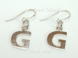 Sterling Silver Initial G Earrings
