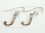 Sterling Silver Initial J Earrings