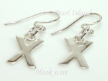 Sterling Silver Initial X Earrings